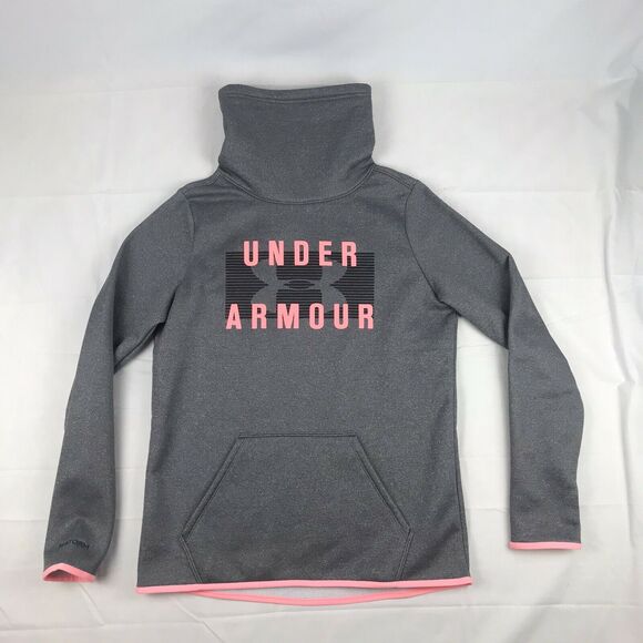 under armour cold gear‎ storm womens funnel neck size small Grey And Pink - Picture 1 of 12